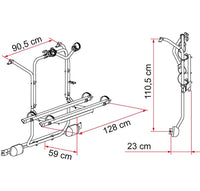 Fiamma - Carry-Bike Mercedes Vito/Viano Bike Rack Tailgate in Silver (2004–2014) | 02093B75A