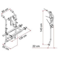 Fiamma - Carry-Bike Renault Trafic/Vivaro Bike Rack Tailgate in Silver (2003+) | 02093B72A