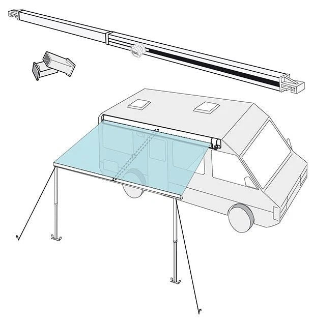 Fiamma - Rafter for F45 / F65 / F80 Awnings | 98655A007