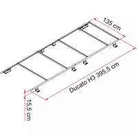 Fiamma - Roof Rail – For Fiat Ducato H3 L3 & L4 | 05808-03