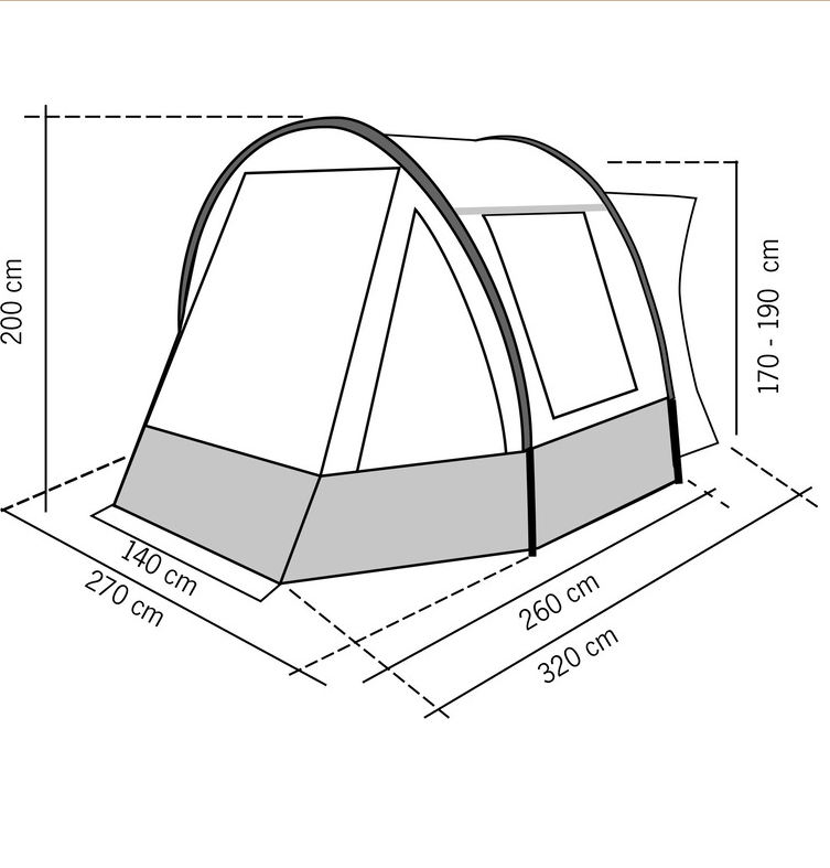Reimo - Tour Compact 2 Drive Away Awning | 937013