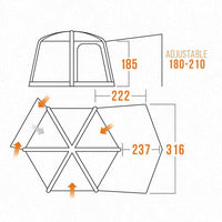 Vango - AirHub Hexaway Sun Canopy Sentinel Pro Fabric | AWPHEXSUNG3JZ05