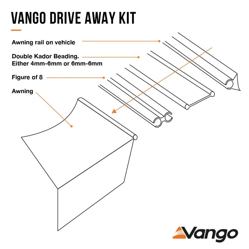 Vango - Drive Away Awning Kit | 6mm/6mm | 3m | AWRDRIVE3DTA15
