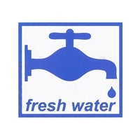 Self adhesive fresh water label