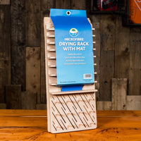 Drying rack with microfibre mat