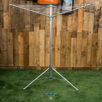 Via Mondo 3 arm collapsible rotary washing line clothes dryer
