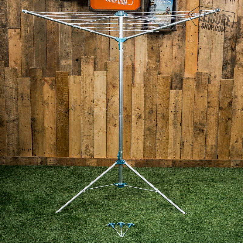 Via Mondo 3 arm collapsible rotary washing line clothes dryer