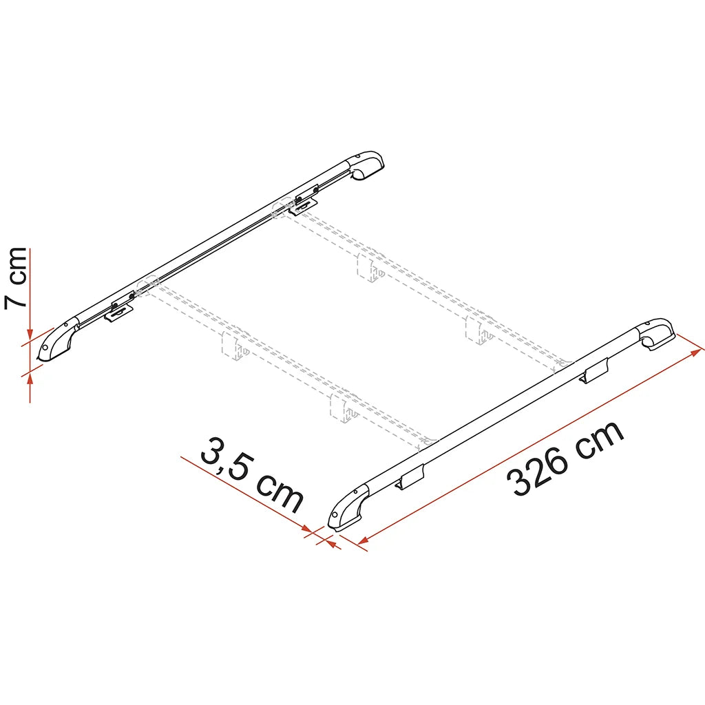 Fiamma - Roof Rail | 05516-01-
