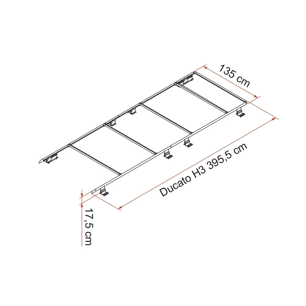 Fiamma - Roof Rail Ducato - Deep Black | 05808A01A