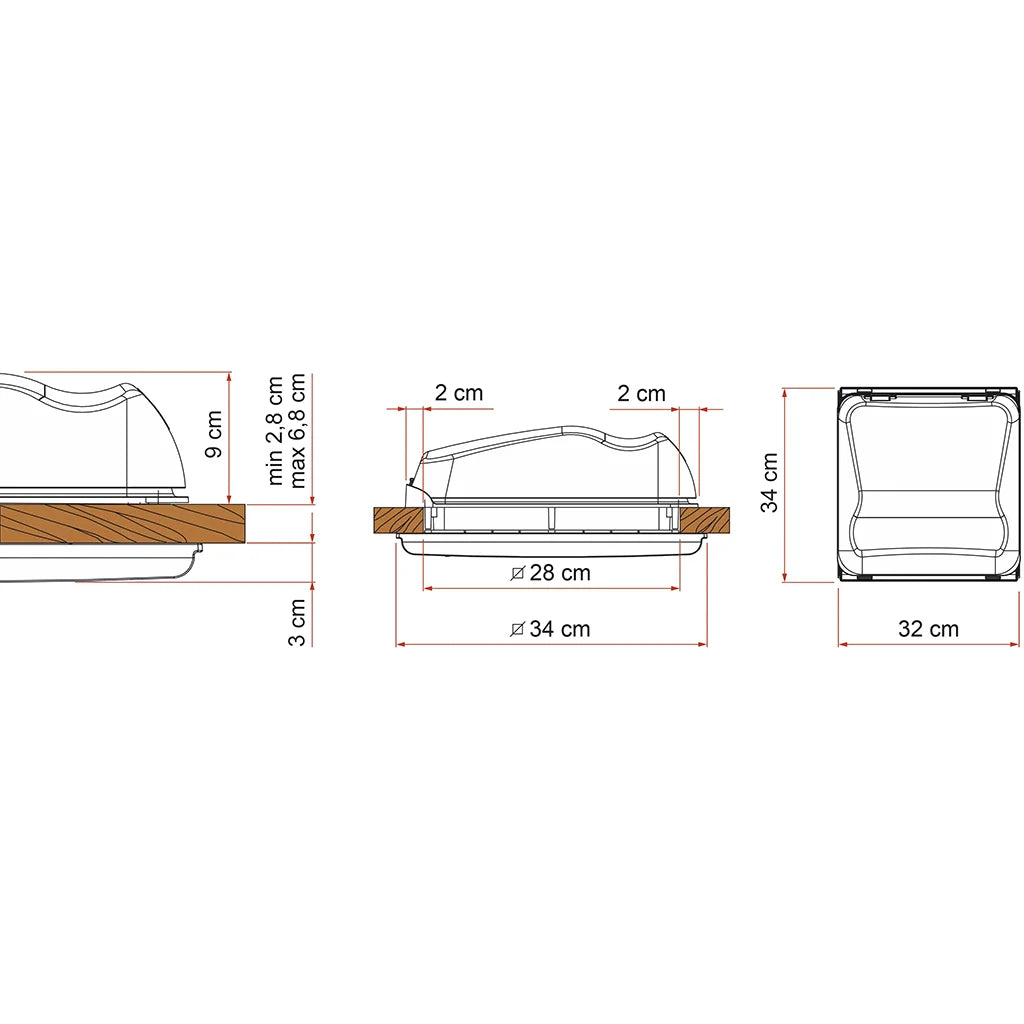 Fiamma - Vent 28 F White | 07902-02-