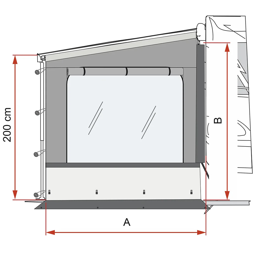 Fiamma - Side W Pro Shade F45/F80S - Right | 07975-01-