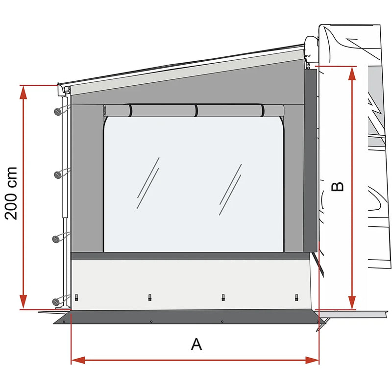 Fiamma - Side W Pro Shade F45/F80S - Right | 07975-01-