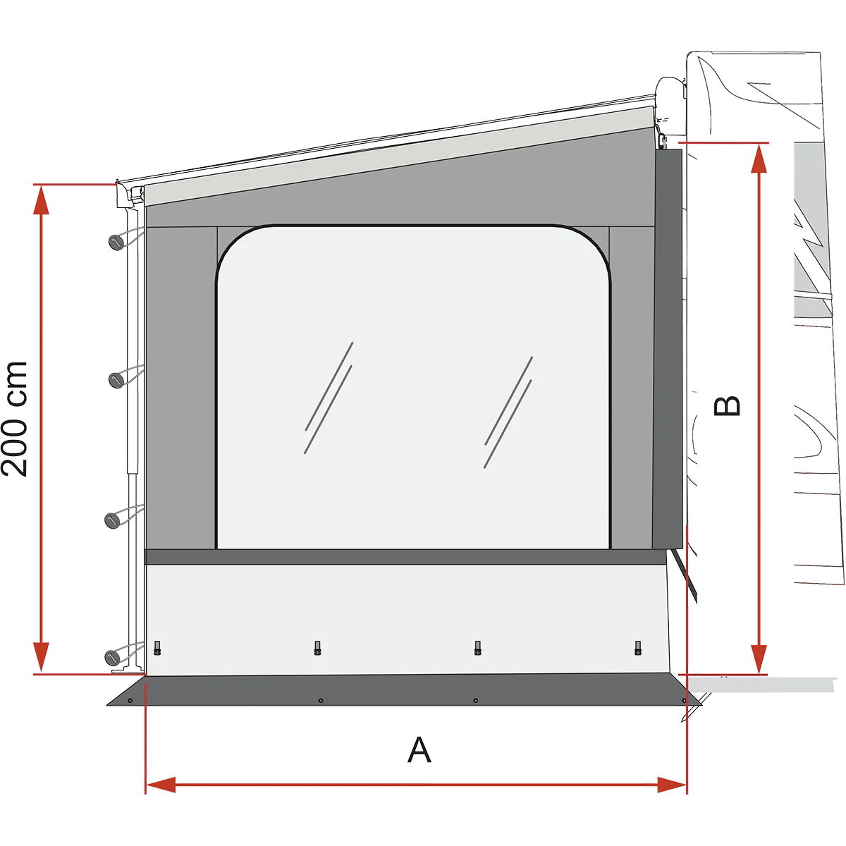 Fiamma - Side W Pro Van F43 (270) EXT.200 | 08980B01-