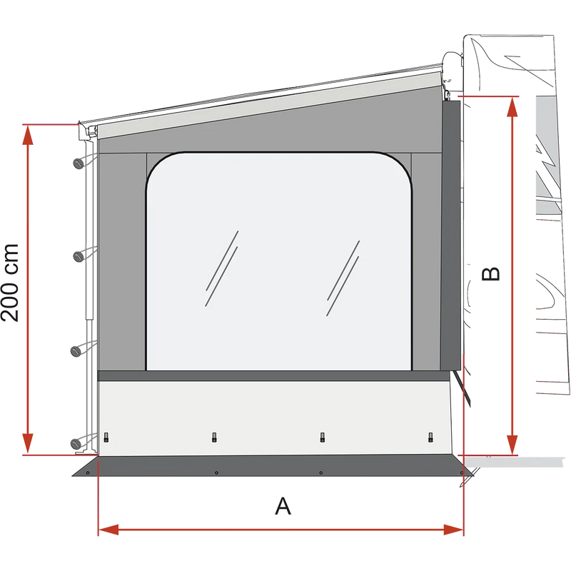 Fiamma - Side W Pro Van F43 (270) EXT.200 | 08980B01-