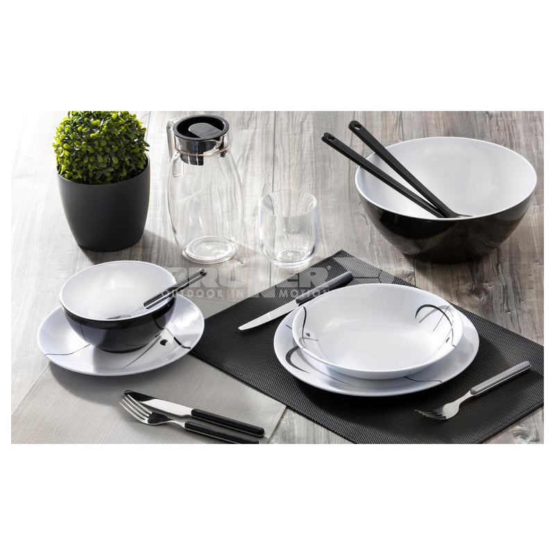 Brunner (Movera) - Serenade Dinner Set 16 Pcs Black and White | 9920290