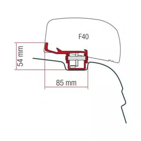 Fiamma - F40 Adaptor Kit UK VW T5/T6 RHD Version | 98655Z038