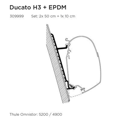 Thule - Awning Bracket Adapter Kit | Ducato/Jumper/Boxer/Relay H3 For Omnistor 4200/4900/5200 Awnings | 309999