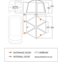Vango - Airhub Hexaway II Low Drive Away Awning 2023 Model | AWPHEXAWAC3YTDR