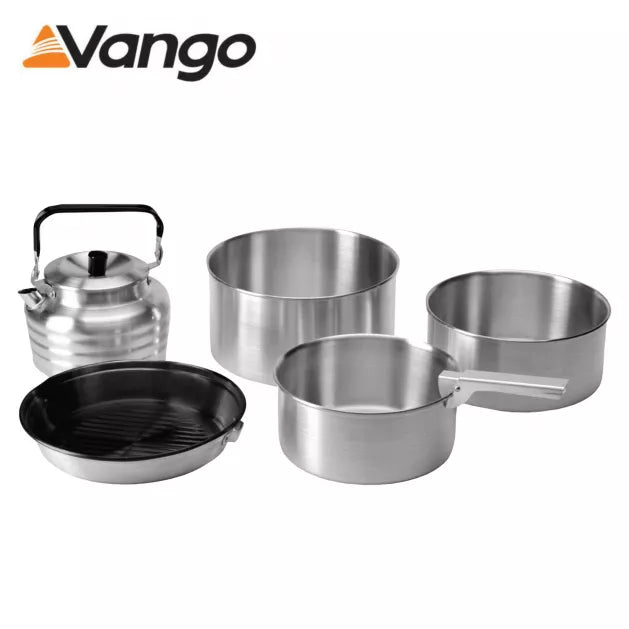 Vango - Aluminium Cook Set Lightweight Camping Cookware Kit | ACXCOOKA25U08
