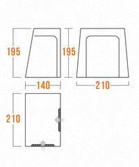 Vango - Drive Away Awning Bedroom Inner Tent BR001 | BRQ000001M24Z05