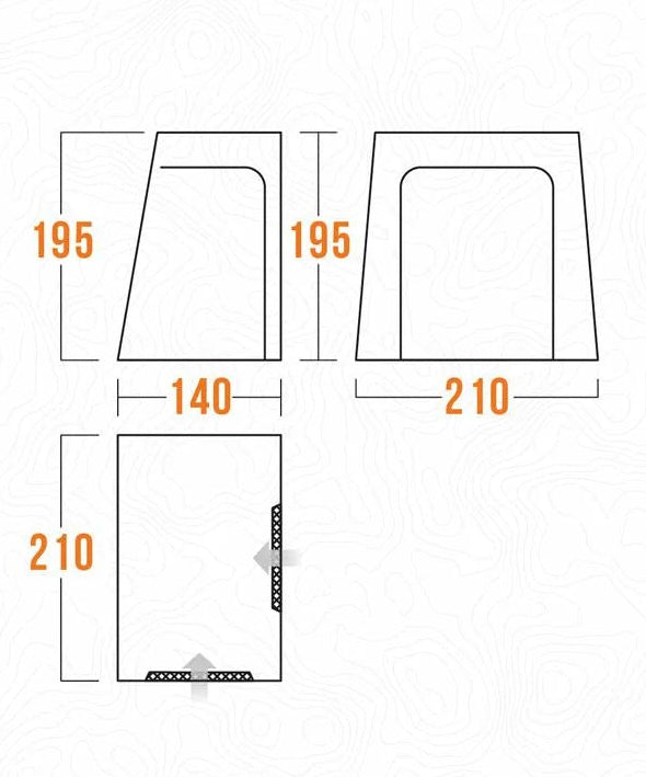 Vango - Drive Away Awning Bedroom Inner Tent BR001 | BRQ000001M24Z05