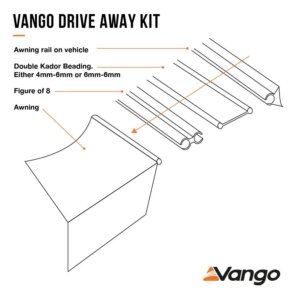 Vango - Drive Away Awning Kit | 4mm/6mm | 4m | AWRDRIVE3DUA16