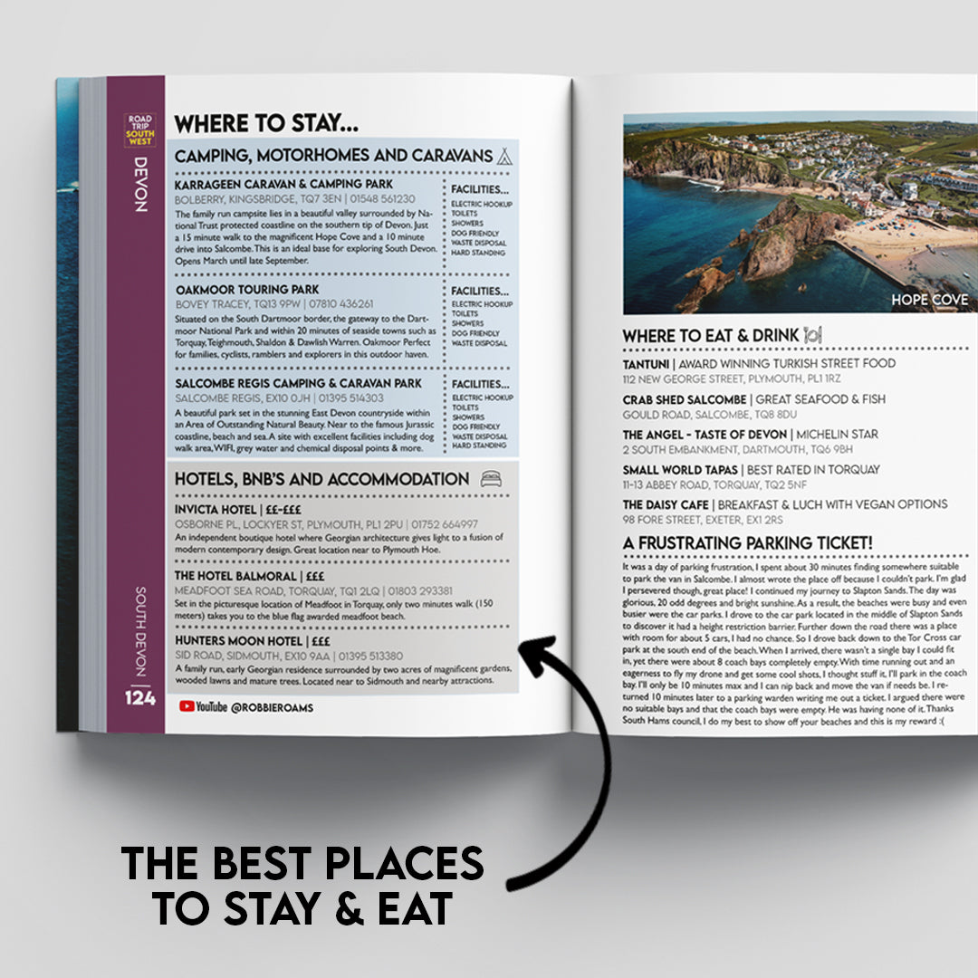 Road Trip South West Guide Book by Robbie Roams | Cornwall Devon Dorset Somerset