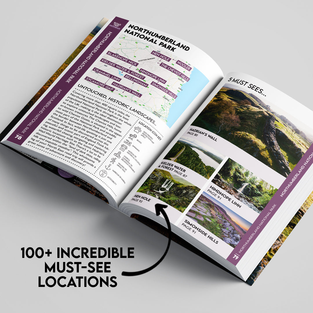 Road Trip Northumberland 250 Guide Book by Robbie Roams | North East & North Pennines