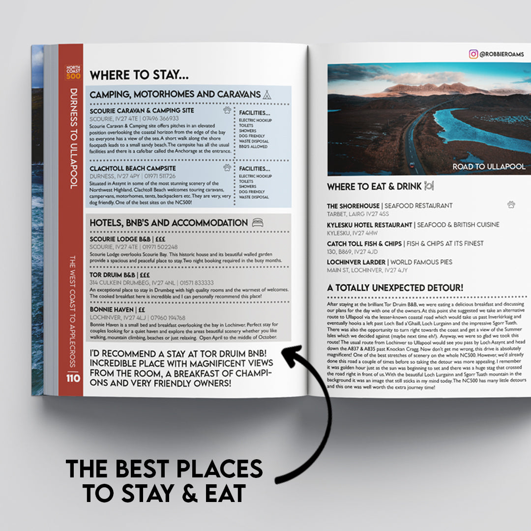 NC500 Guide Book by Robbie Roams | North Coast 500 Scotland Travel Guide