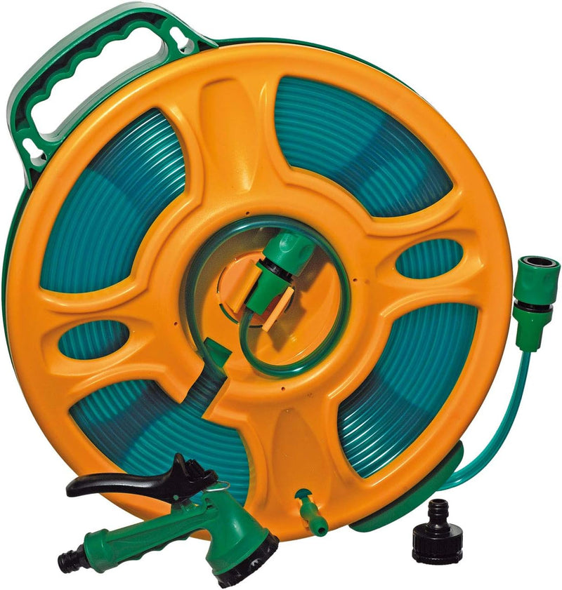 Yachticon - 15m Flat Hose Reel | 3 Chamber Caravan Camping Hose