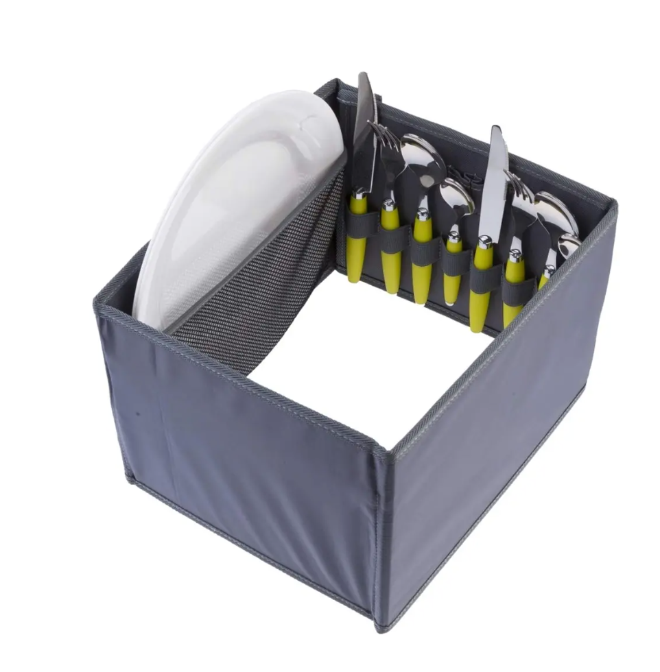 Meori - Picnicker Insert | Foldable Box Organiser in Smoke Grey