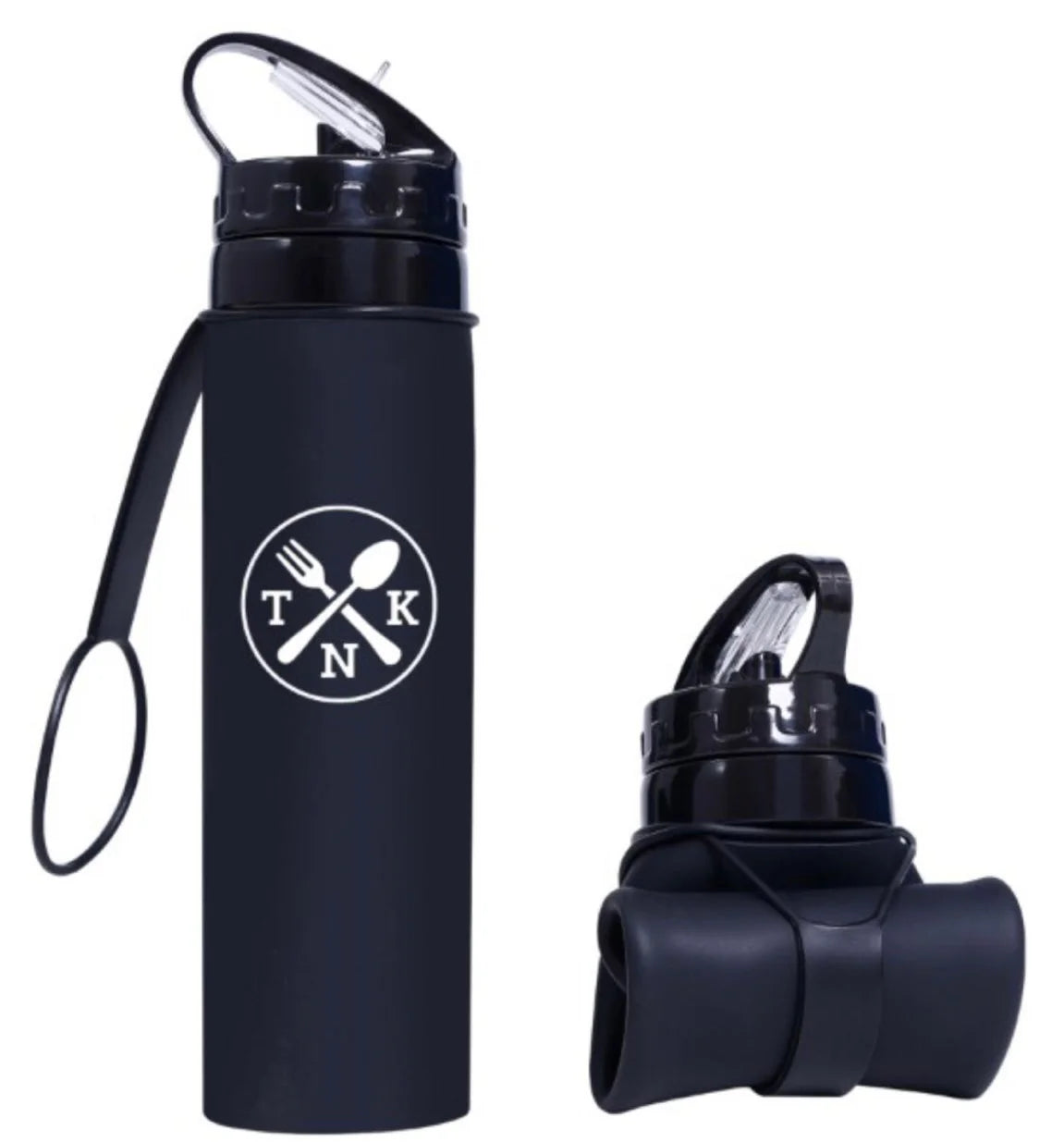 The Nomads Kitchen - Foldable Water Bottle | 600ml Collapsible Travel Bottle