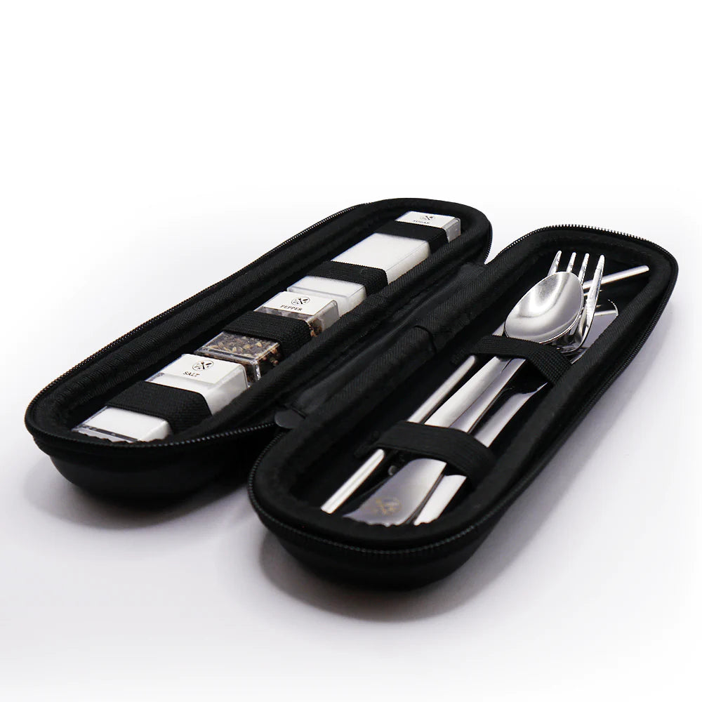 The Nomads Kitchen - The Pocket Kitchen Kit | Portable Cutlery Set with Case
