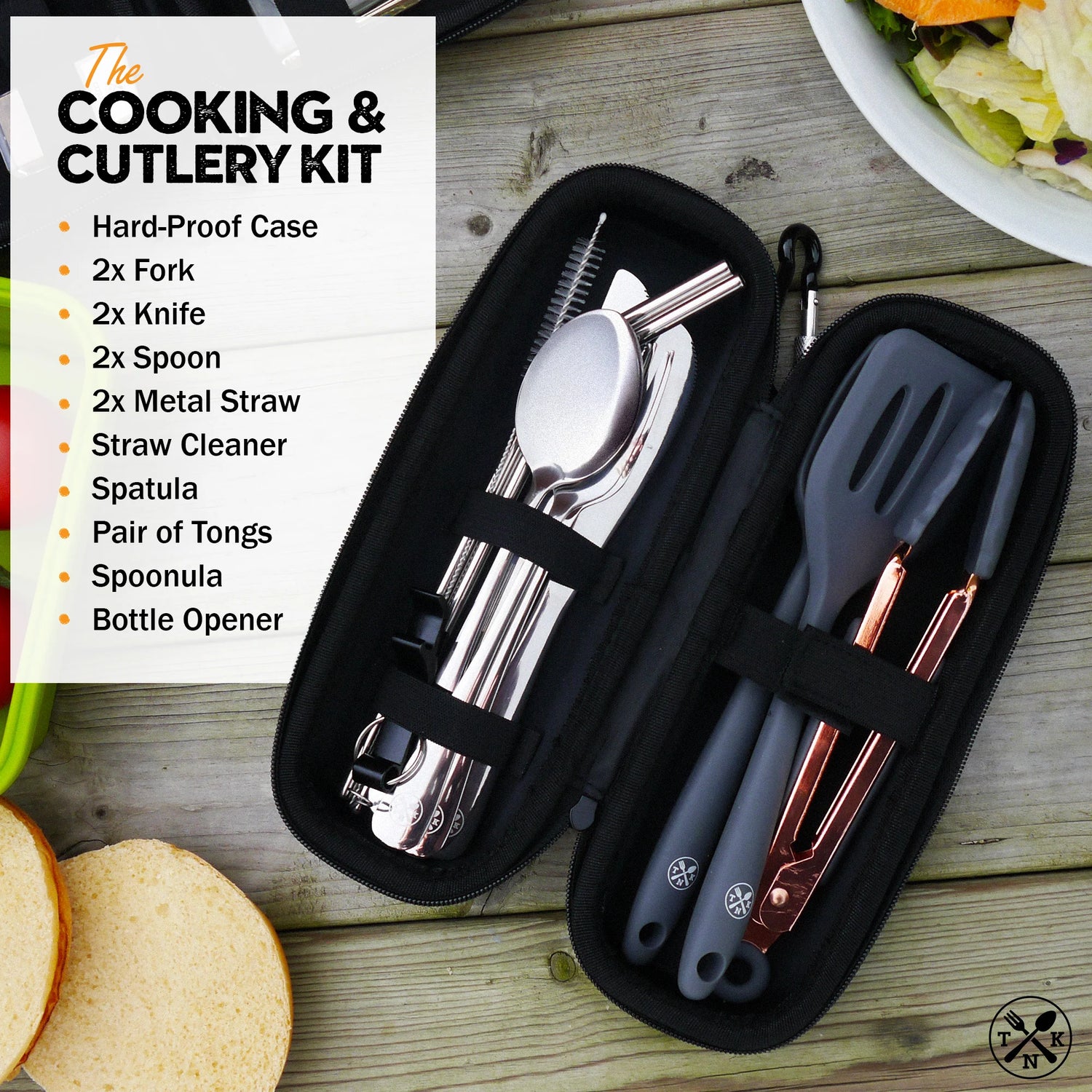 The Nomads Kitchen - Cooking & Cutlery Kit | Portable Camping Utensil Set