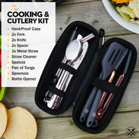 The Nomads Kitchen - Cooking & Cutlery Kit | Portable Camping Utensil Set