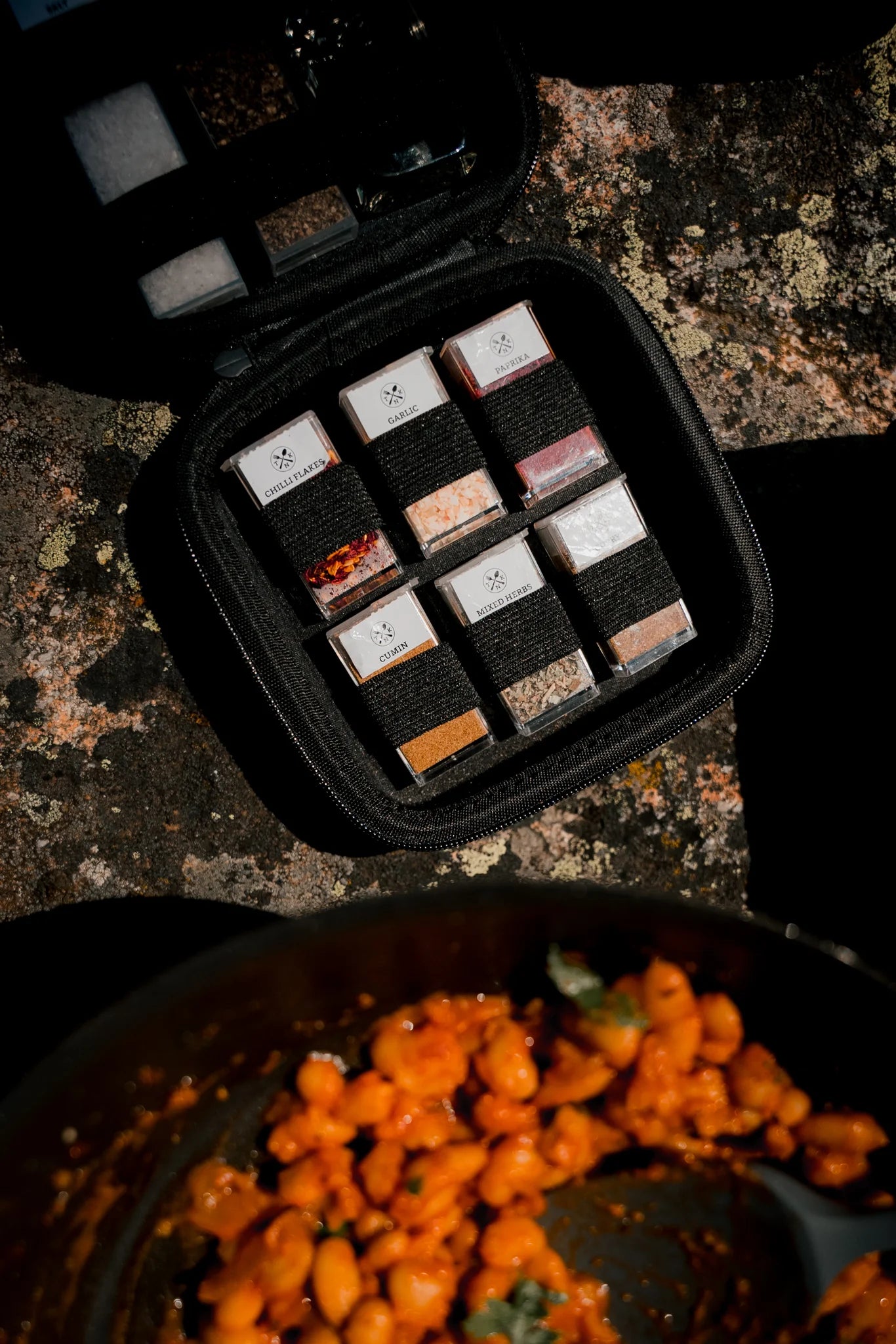 The Nomads Kitchen - Spice Rack Kit | Portable Camping Herbs & Spices Set