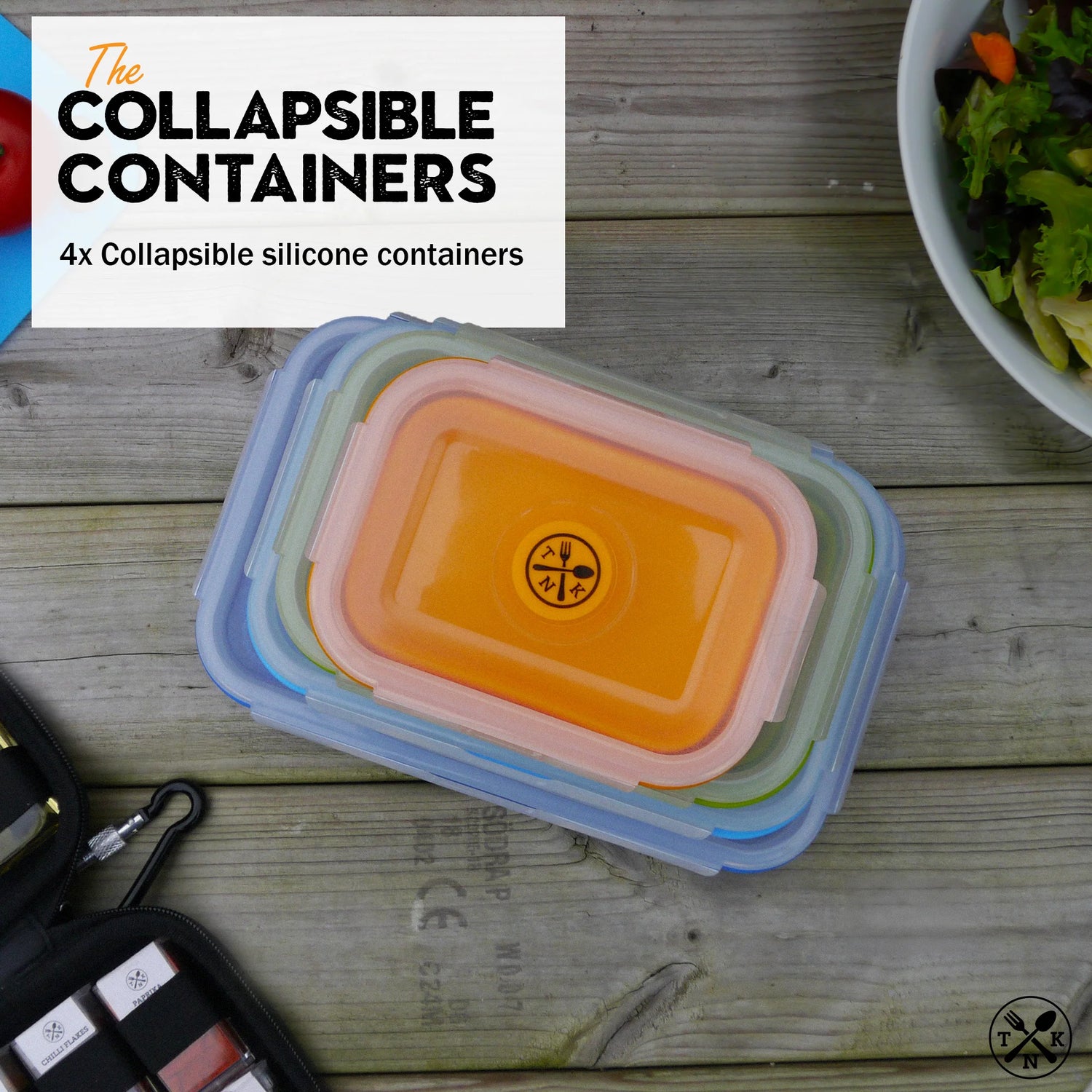 The Nomads Kitchen - Collapsible Food Containers | Silicone Camping Storage Set