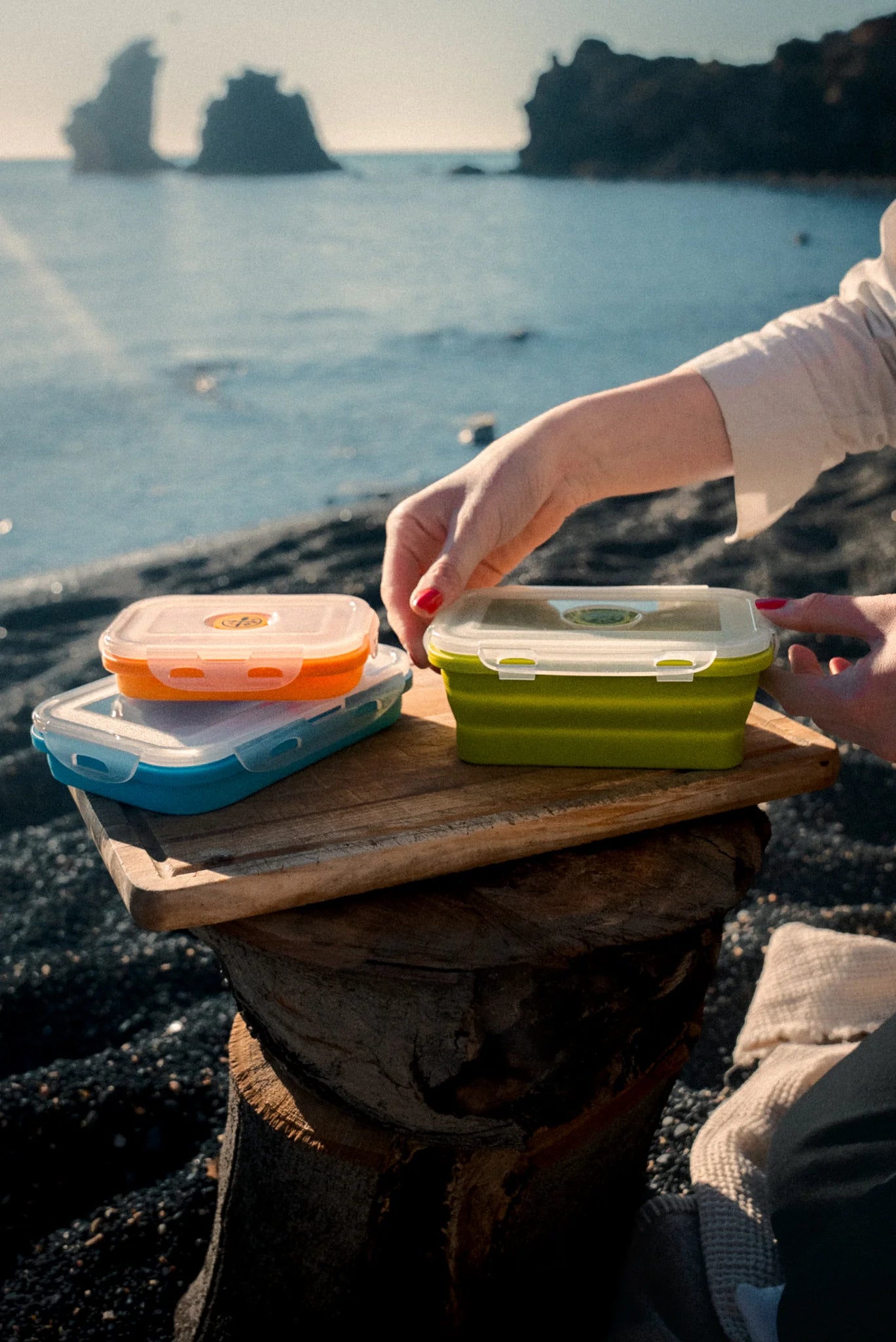 The Nomads Kitchen - Collapsible Food Containers | Silicone Camping Storage Set