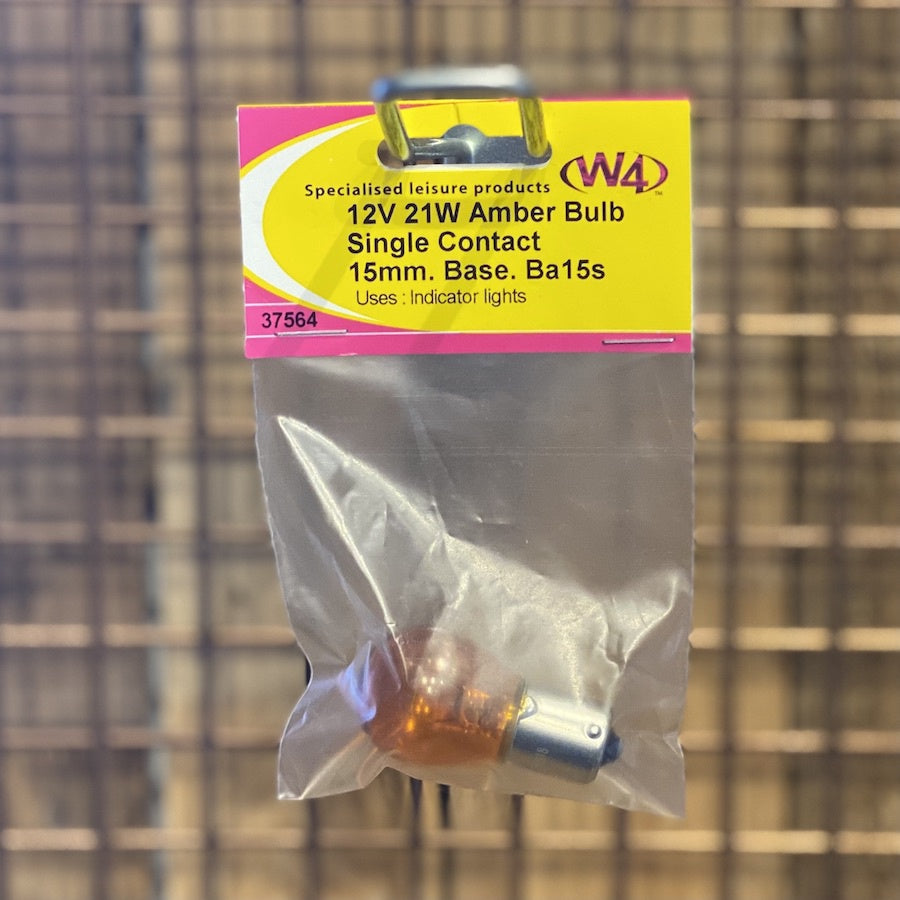12V 21W BA15S amber indicator light bulb