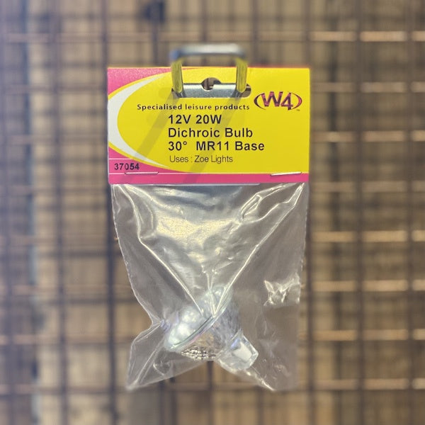 W4 - 12V 10W G4 MR11 dichroic light bulb