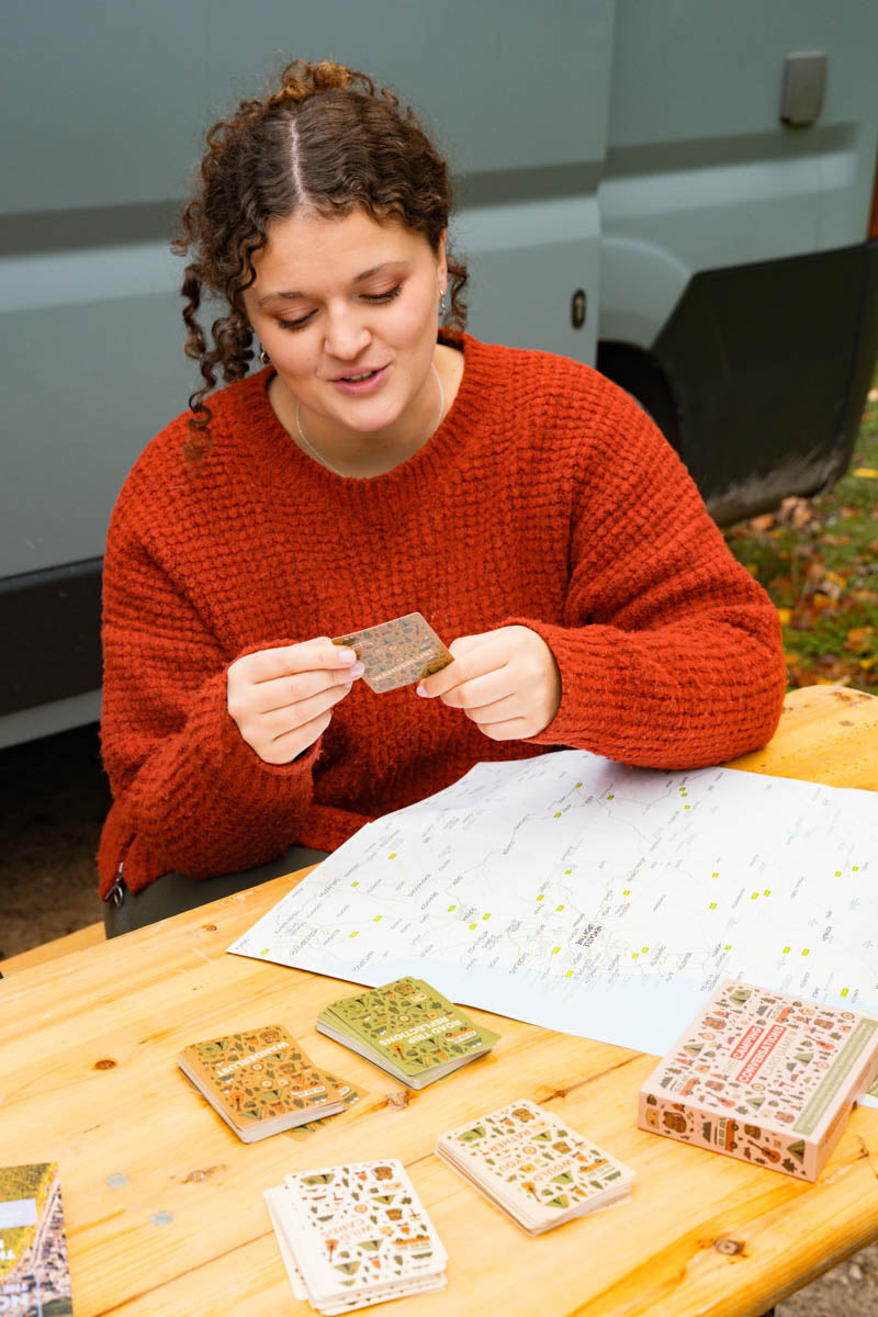Camping Conversations Card Game by No Fuss Travel Guides | 300+ Travel Conversation Starters & Family Fun