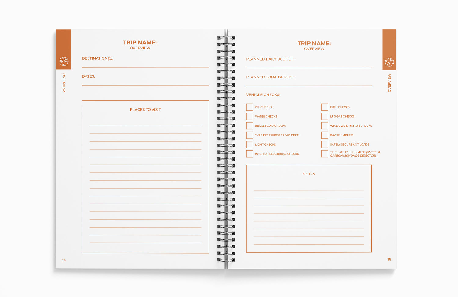 Road Trip Logbook, Planner & Travel Journal by No Fuss Travel Guides | Trip Planning & Memory Book