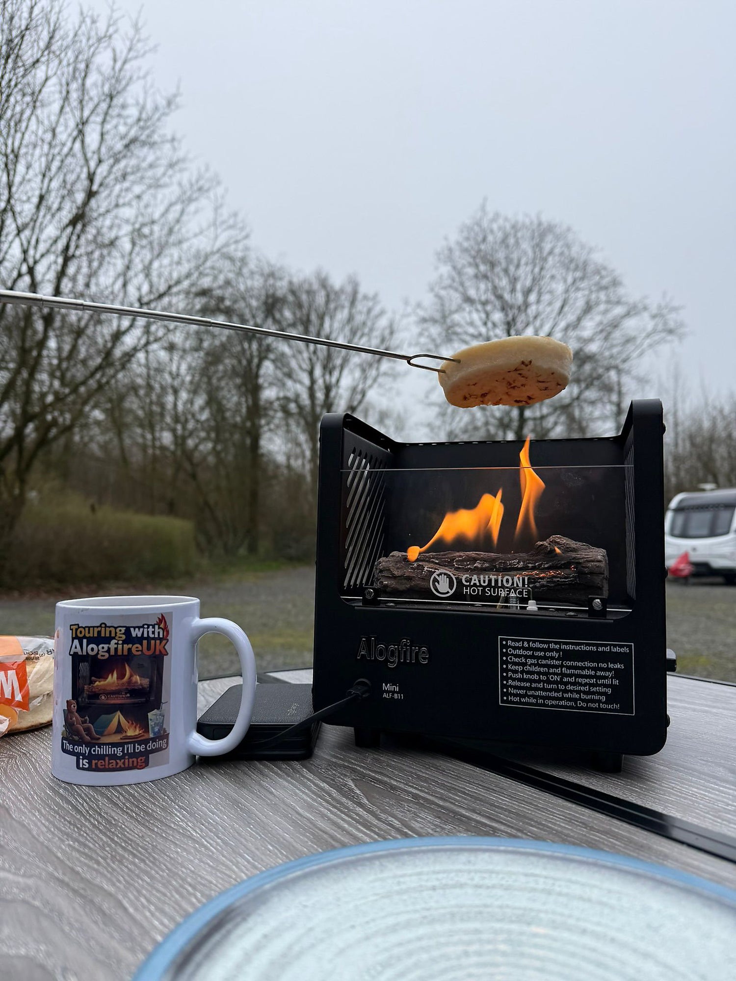 Alogfire - Mini Campfire | Compact Real-Flame Outdoor Heater