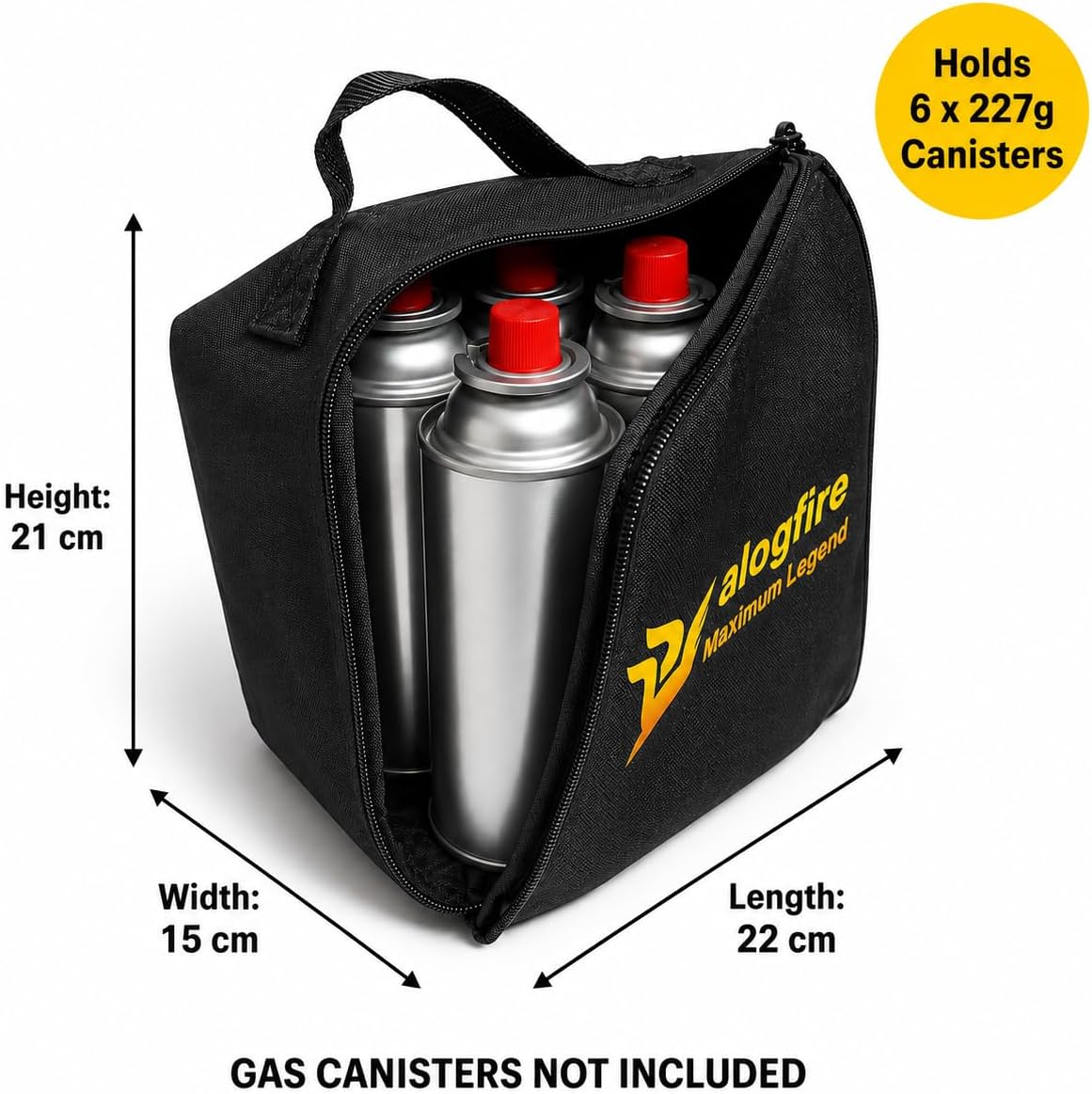 Alogfire - Gas Canister Carry Bag | Holds Up To 6 Canisters