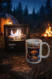 Alogfire - Mug | Campfire Bear with Logo