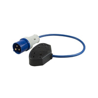 16A plug to 13A/UK twin trailing socket MP3752B