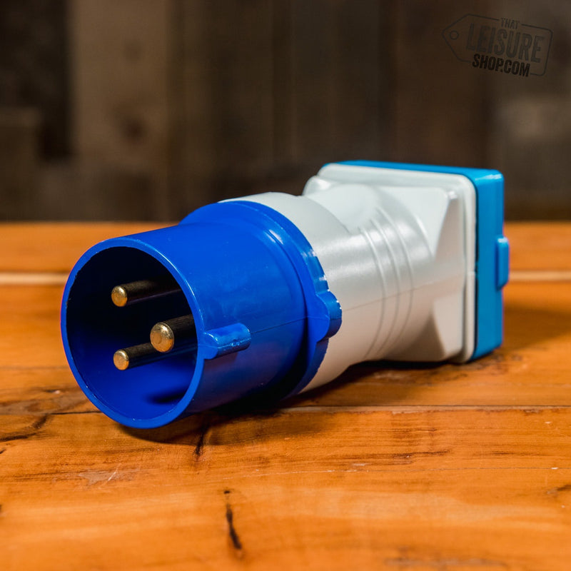16A plug to 13A socket fixed inline hook up cable adapter