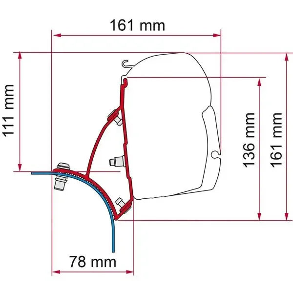 Fiamma - Kit VW T5/T6 Lift Roof DB-RHD (F43) | 98655A160