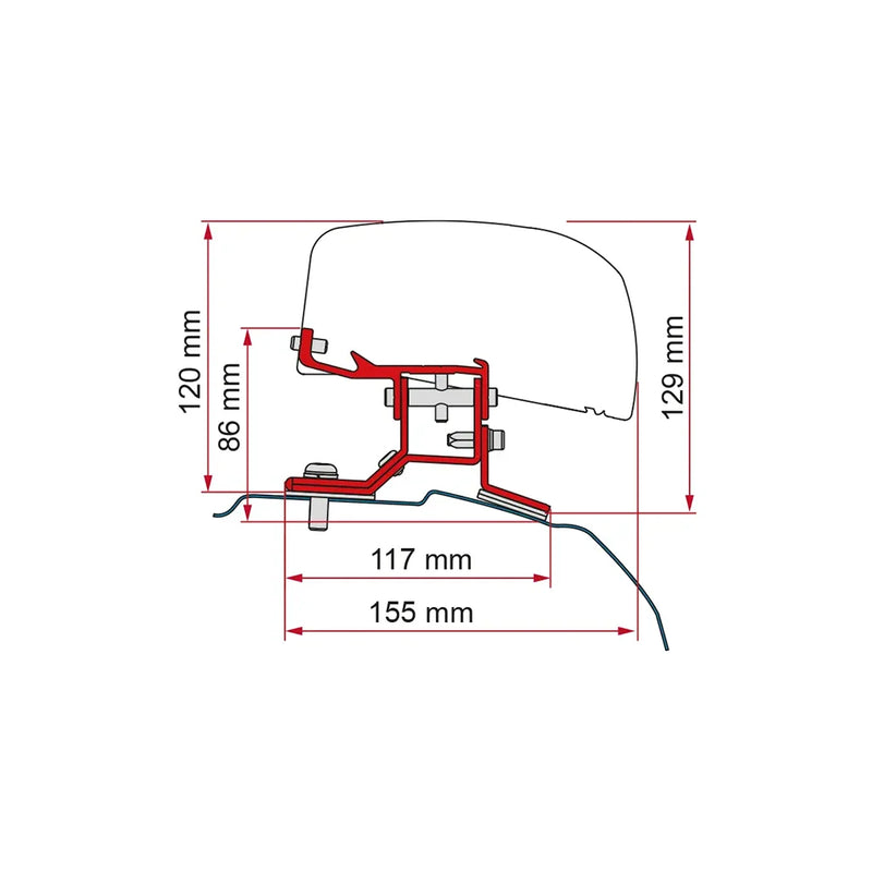 Fiamma - Kit Ford Custom L2 DB LHD/RHD | 98655Z045