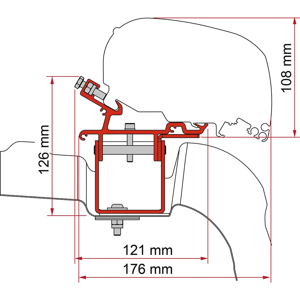 Fiamma - Kit VW Crafter H3 DB RHD | 98655Z058
